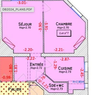 Appartement - 35 m² - 2 pièces