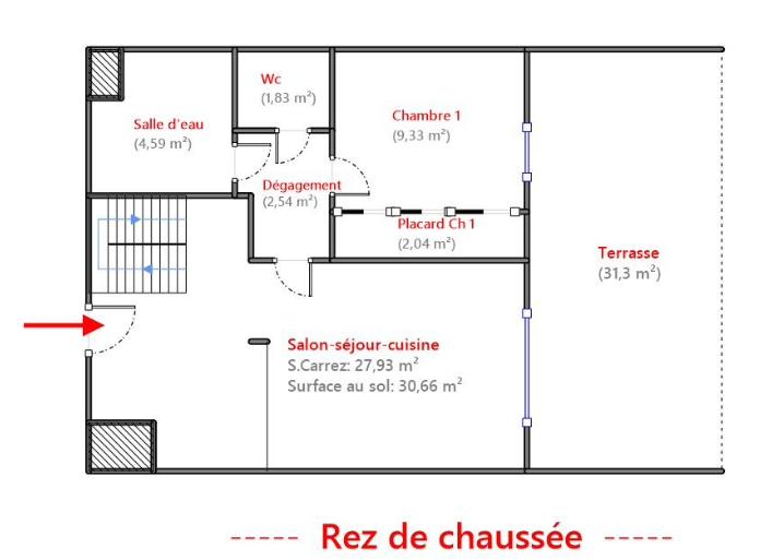 Duplex - 87 m² - 4 pièces