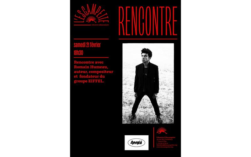 Rencontre littérature et rock avec Romain Humeau