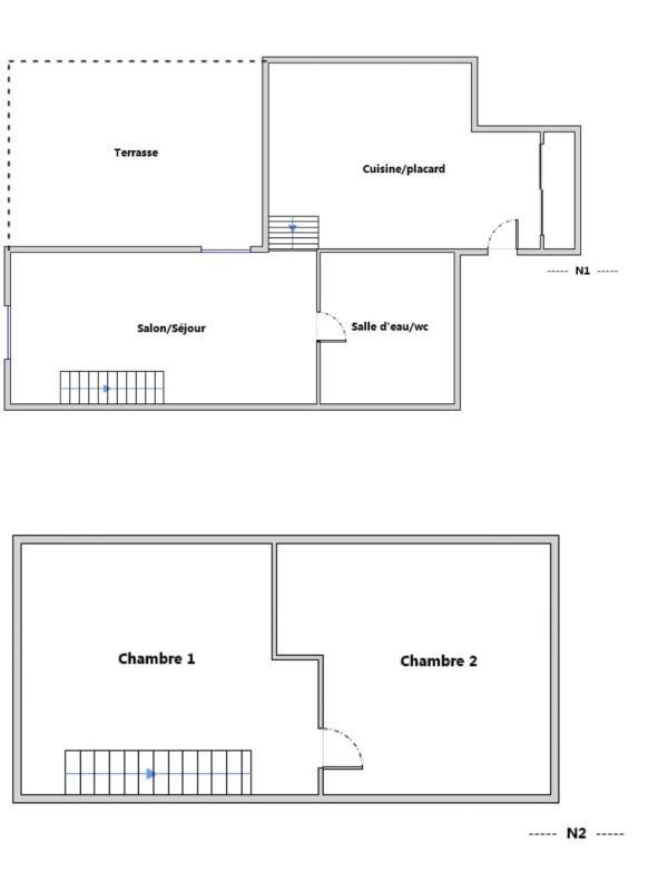 Appartement - 43 m² - 2 pièces