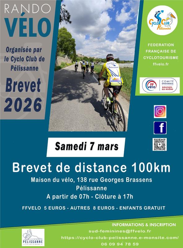 Brevet de distance à vélo : 100 km