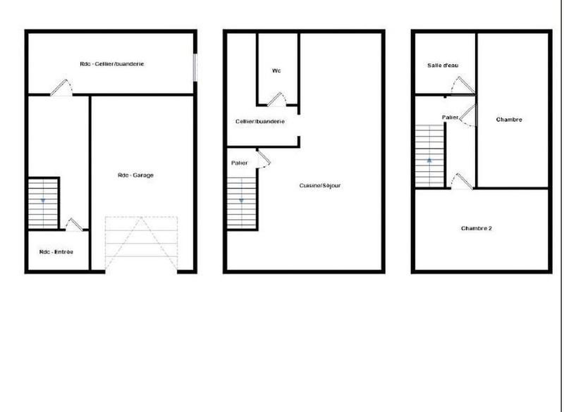 Maison de ville - 87 m² - 3 pièces