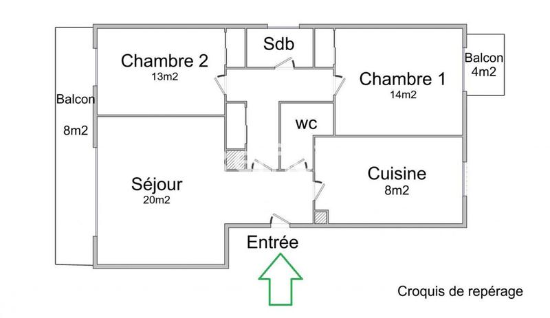 Appartement - 75 m² - 3 pièces