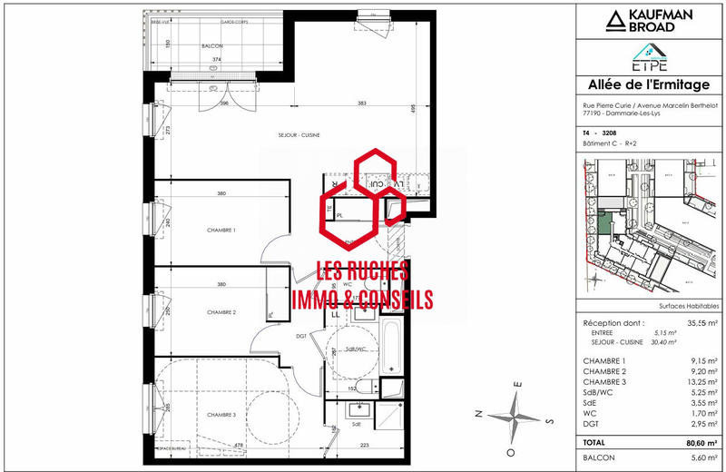Appartement - 81 m² - 4 pièces