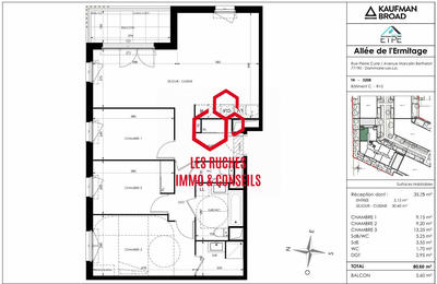Appartement - 81 m² - 4 pièces