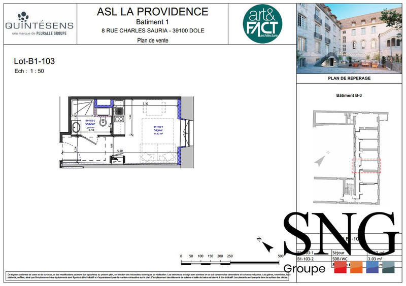 Appartement - 18 m² - 1 pièce