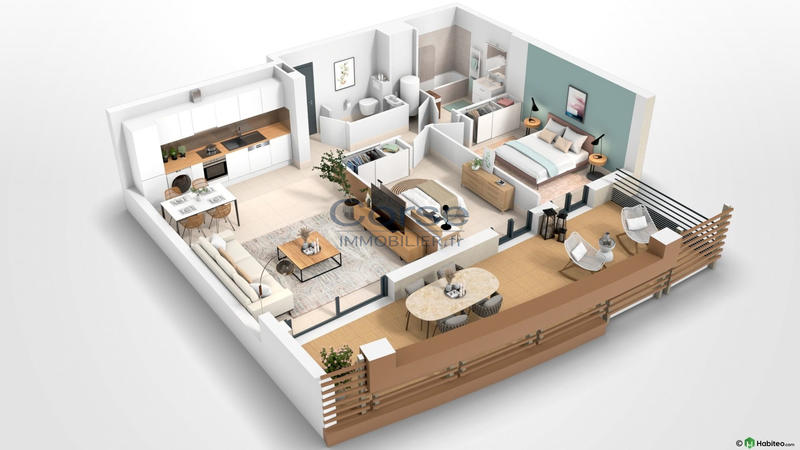 Appartement - 61 m² - 3 pièces