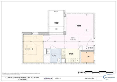 Appartement - 47 m² - 2 pièces
