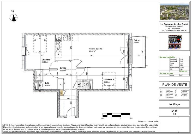 Appartement - 68 m² - 3 pièces