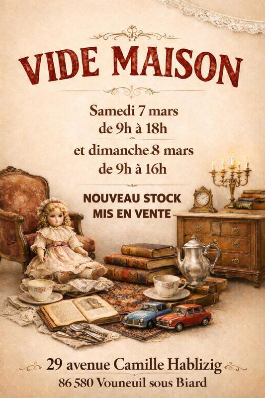 Grand vide maison vouneuil sous biard