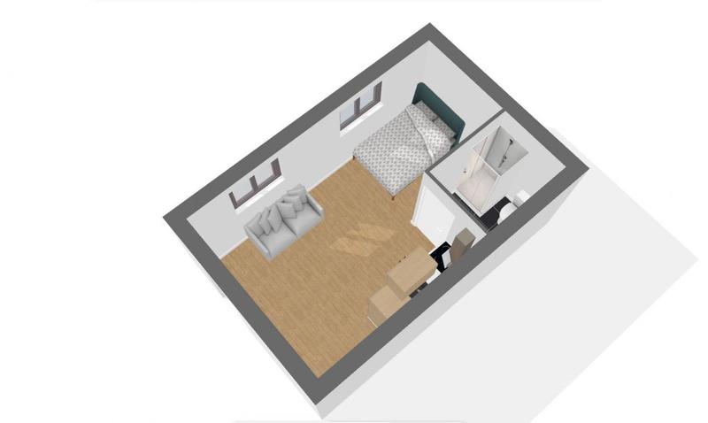 Studio - 22 m² - 1 pièce