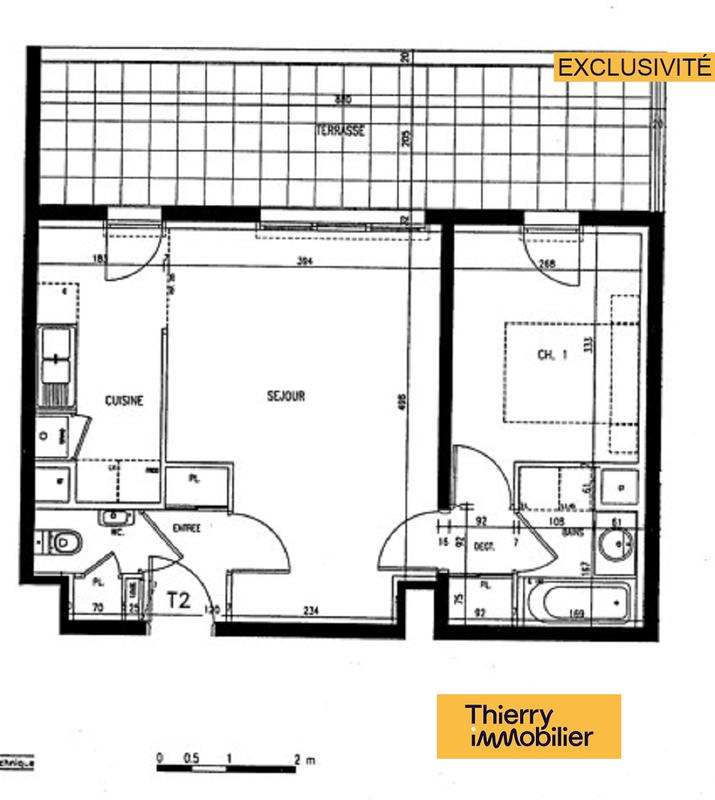 Appartement - 45 m² - 2 pièces