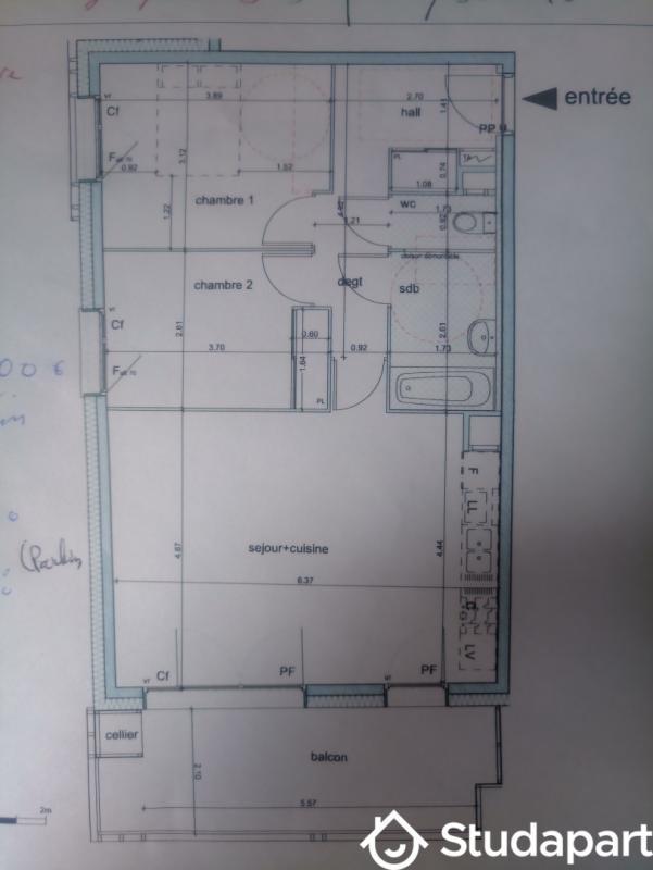 Appartement - 65 m² - 3 pièces