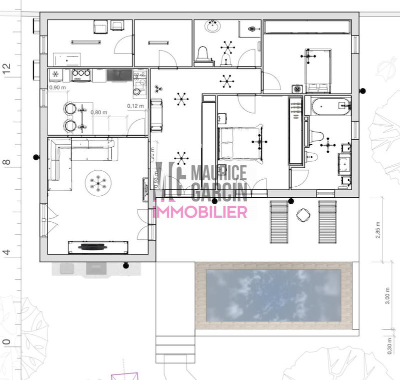 Maison - 111 m² - 3 pièces