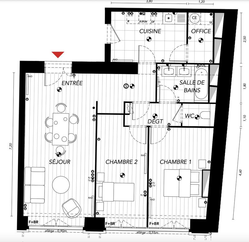 Appartement - 79 m² - 3 pièces