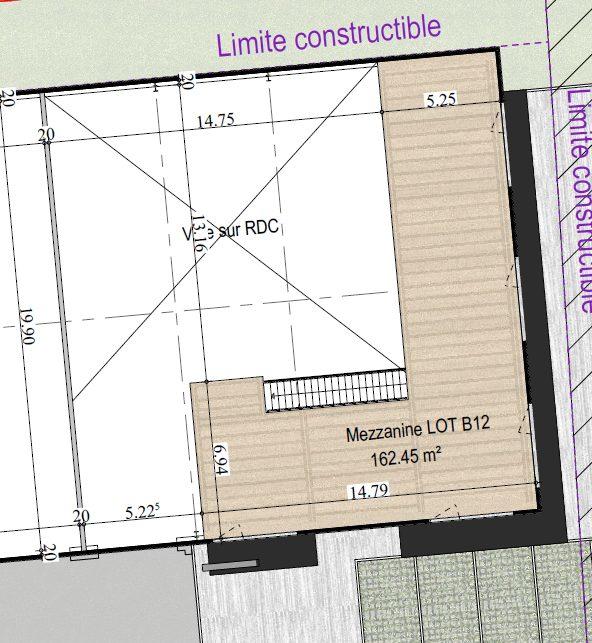 Bureau - 538 m² - 1 pièce