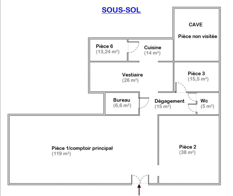 Local commercial - 157 m² - 2 pièces