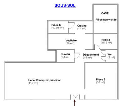 Local commercial - 157 m² - 2 pièces