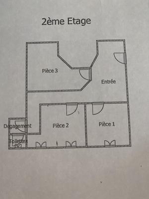 Bureau - 60 m² - 4 pièces