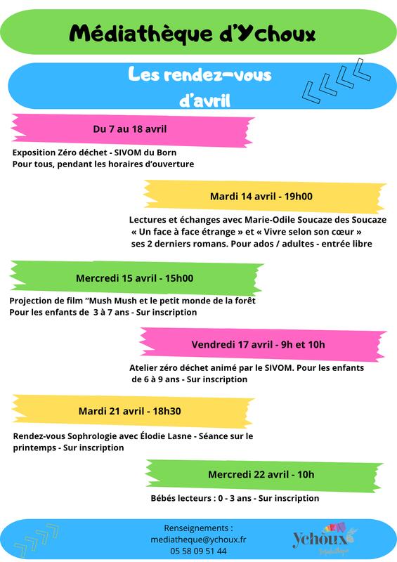 Les rendez-vous d'avril