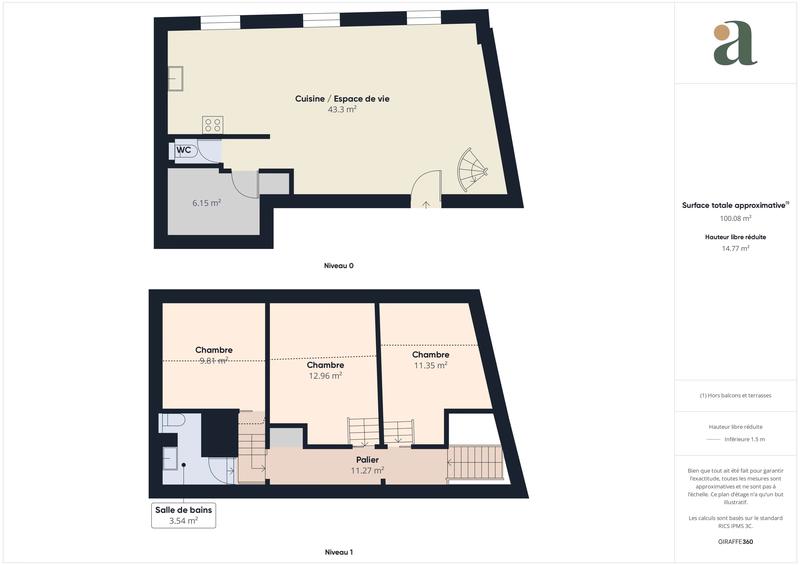 Appartement - 71 m² - 4 pièces