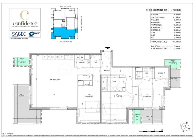 Appartement - 107 m² - 4 pièces