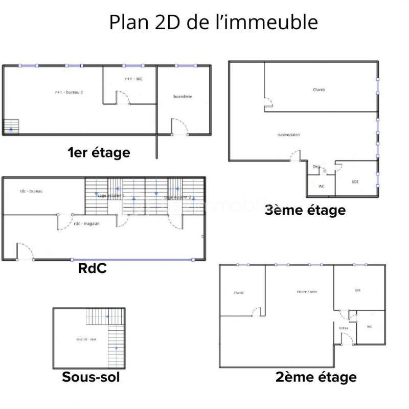 Immeuble - 124 m² - 6 pièces