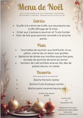 Menu de Noël et box apéritif à partager