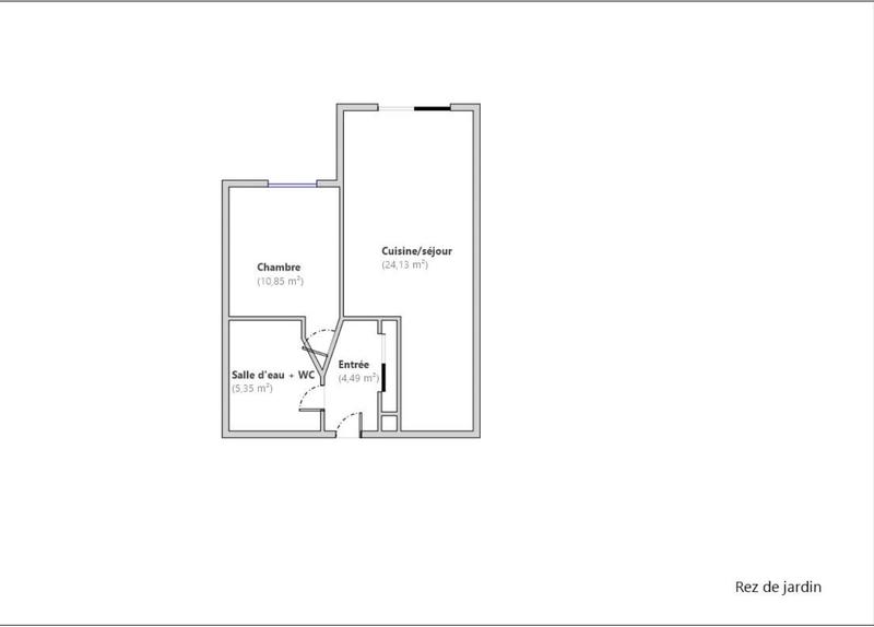 Appartement - 45 m² - 2 pièces