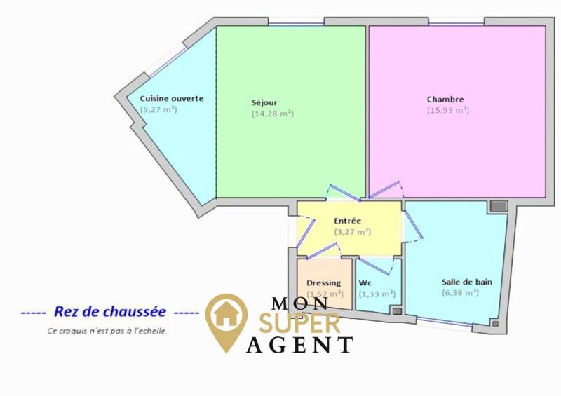 Appartement - 48 m² - 2 pièces