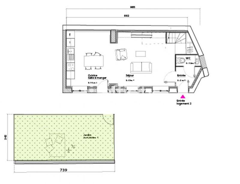 Maison - 70 m² - 3 pièces