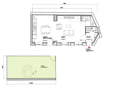 Maison - 70 m² - 3 pièces