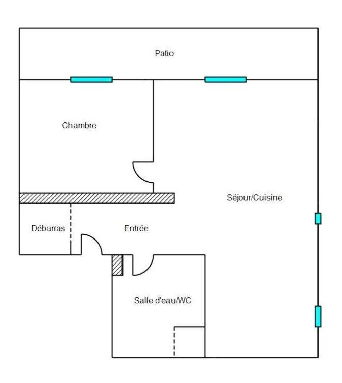Appartement - 38 m² - 2 pièces
