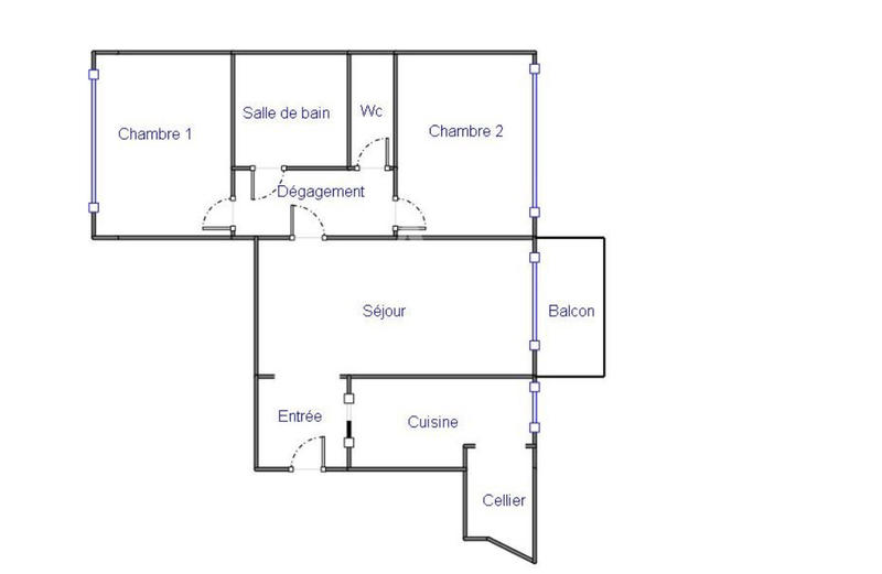 Appartement - 58 m² - 3 pièces