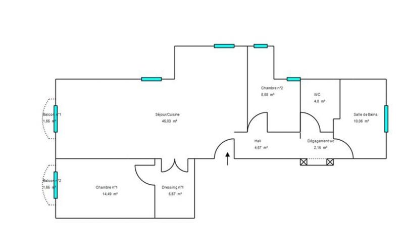 Appartement - 108 m² - 4 pièces