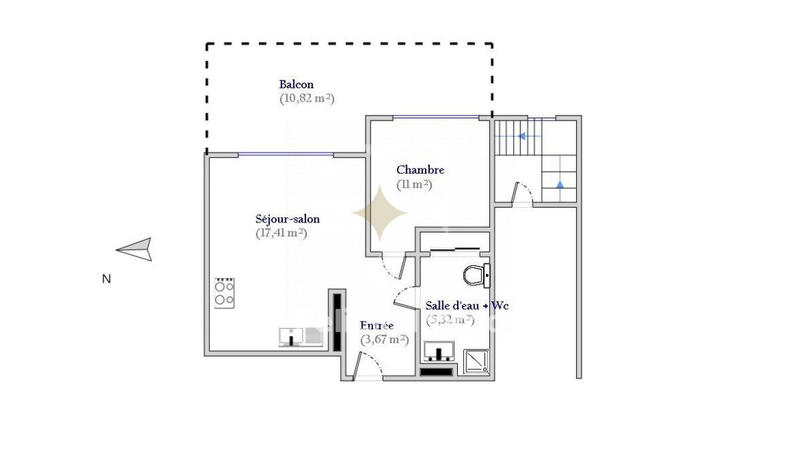 Appartement - 37 m² - 2 pièces