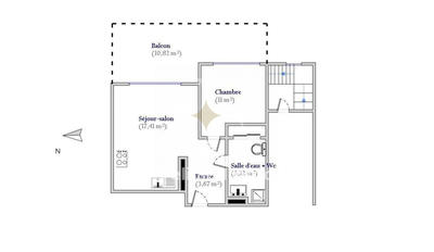 Appartement - 37 m² - 2 pièces