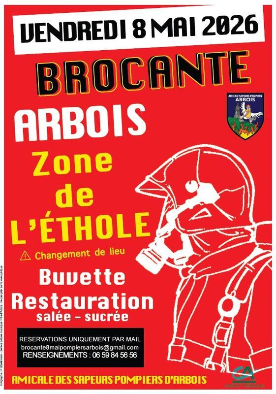 Brocante annuelle des pompiers d'arbois