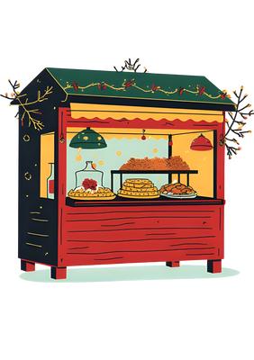 Stands gourmands de noël à la ferme de la Michaudière