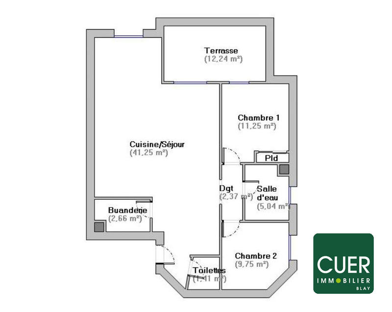 Appartement - 73 m² - 3 pièces