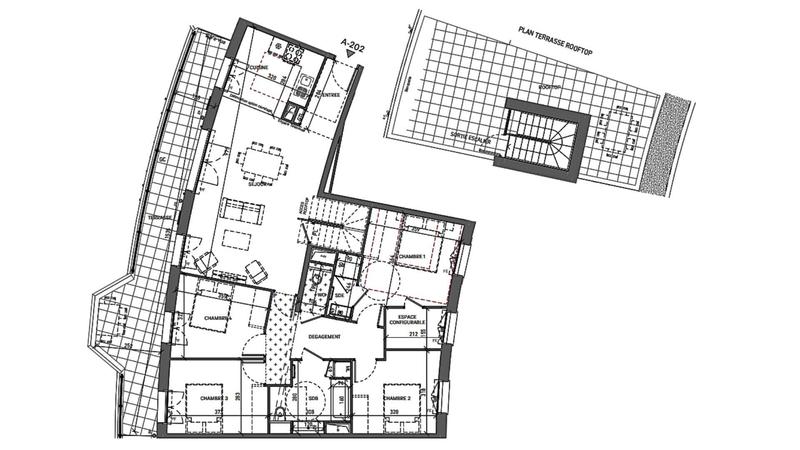 Appartement - 110 m² - 5 pièces