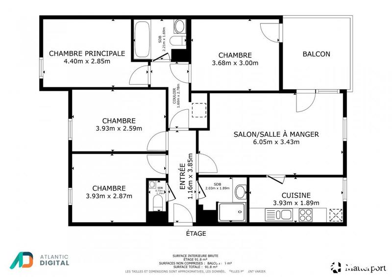 Chambre - 10 m² - 1 pièce