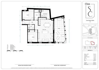 Appartement - 82 m² - 3 pièces