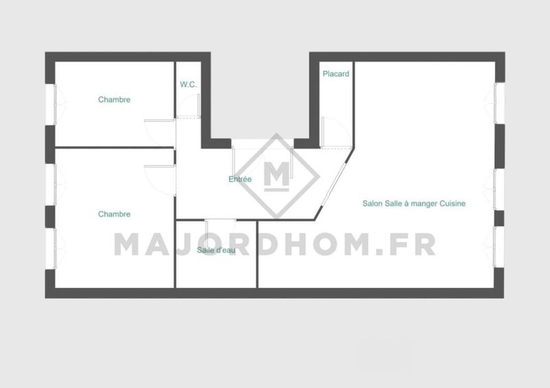 Appartement - 70 m² - 3 pièces