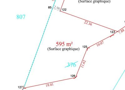 Terrain constructible - 595 m²