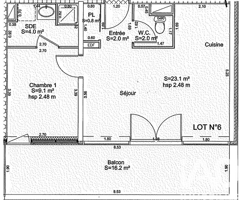 Appartement - 42 m² - 2 pièces