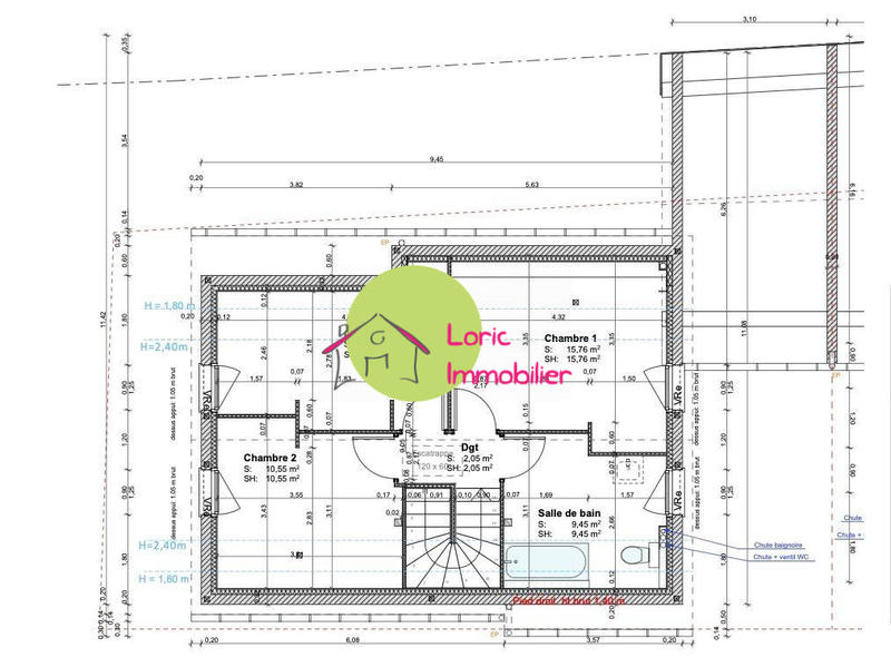 Maison - 96 m² - 5 pièces