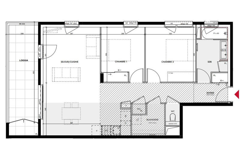 Appartement - 74 m² - 3 pièces