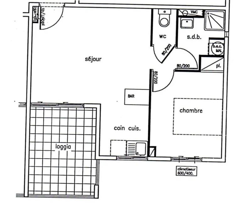 Appartement - 45 m² - 2 pièces