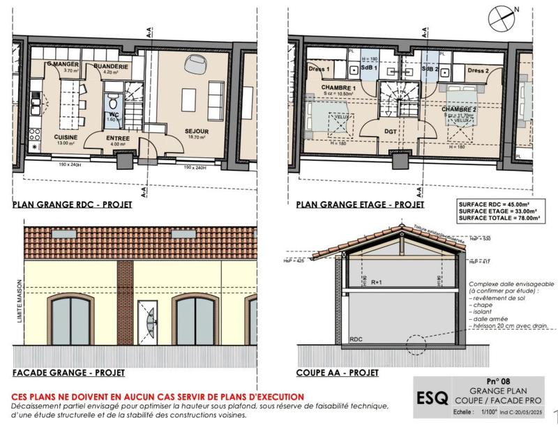 Maison - 90 m² - 4 pièces